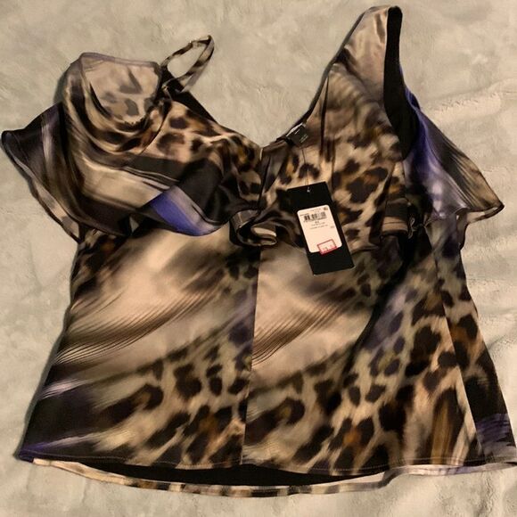 NWT Marciano Leopard Allure Silk Top Size 40 (Small) - Picture 1 of 2